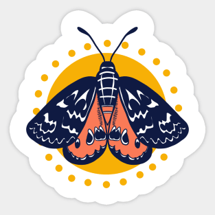 Graphic sun moth Sticker